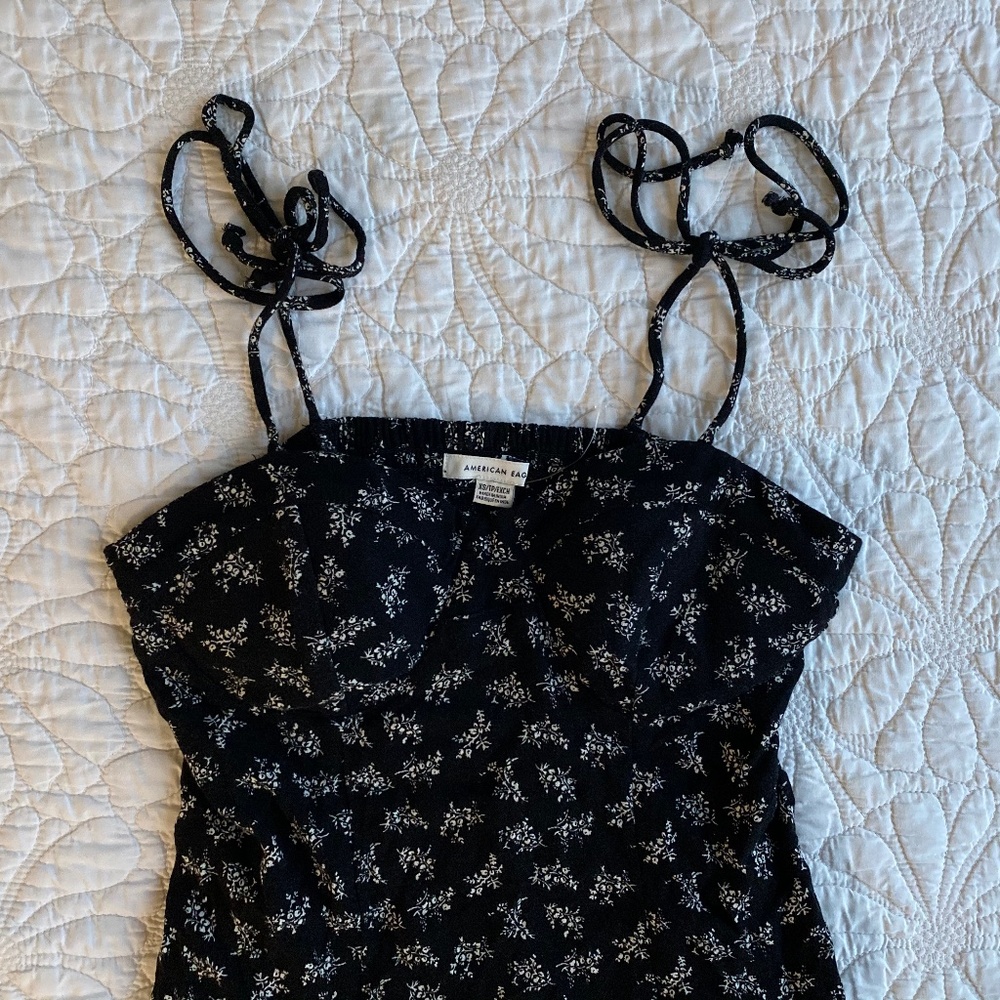 American Eagle Tie Strap Mini Dress (Like New) - Picture 3 of 5
